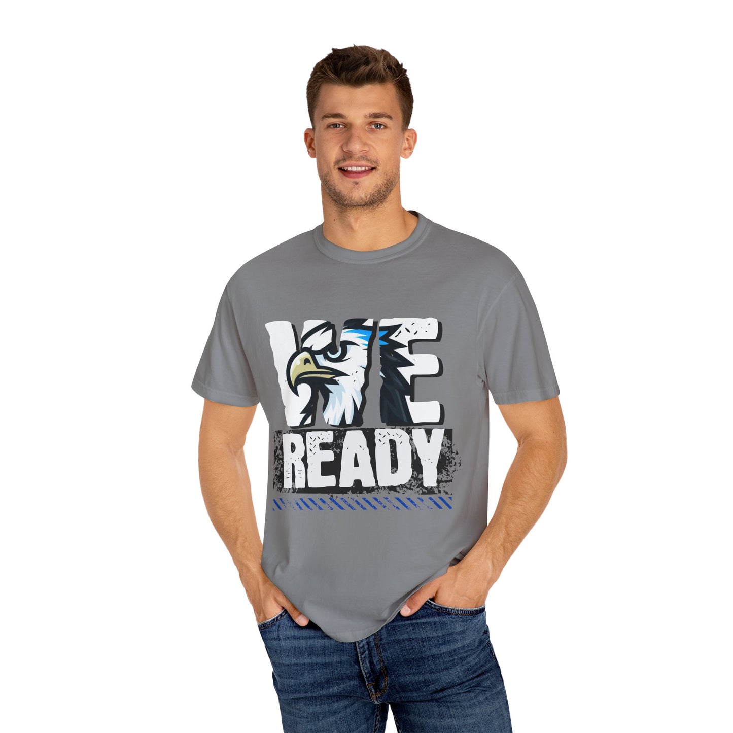 Arbor Creek Unisex Garment-Dyed T-Shirt: 'We Ready' Graphic Tee for Sports Fans, Event Gear, Casual Wear, Gift Idea, Team Spirit