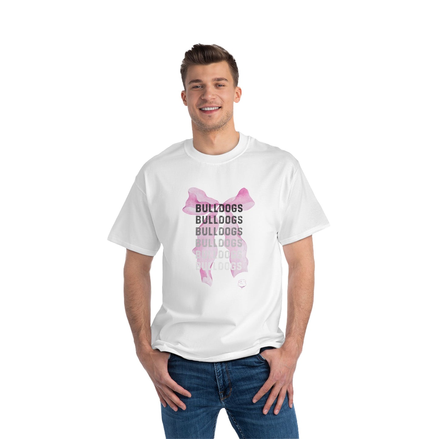 Pink Bow Bulldogs Short-Sleeve T-Shirt