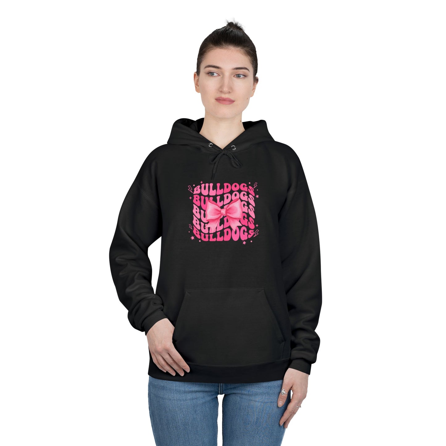 Bulldogs Pink Bow Hoodie