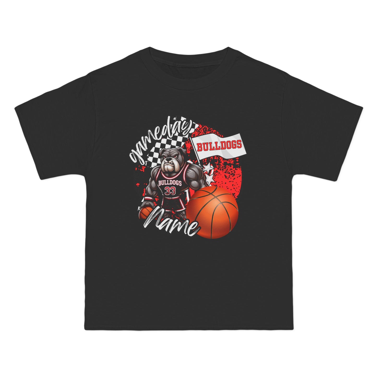 Custom name Middle College Game Day Sporty Bulldog Short-Sleeve T-Shirt | Casual Wear, Fan Gear, Team Spirit, Gift for Athletes, Basketball Lovers