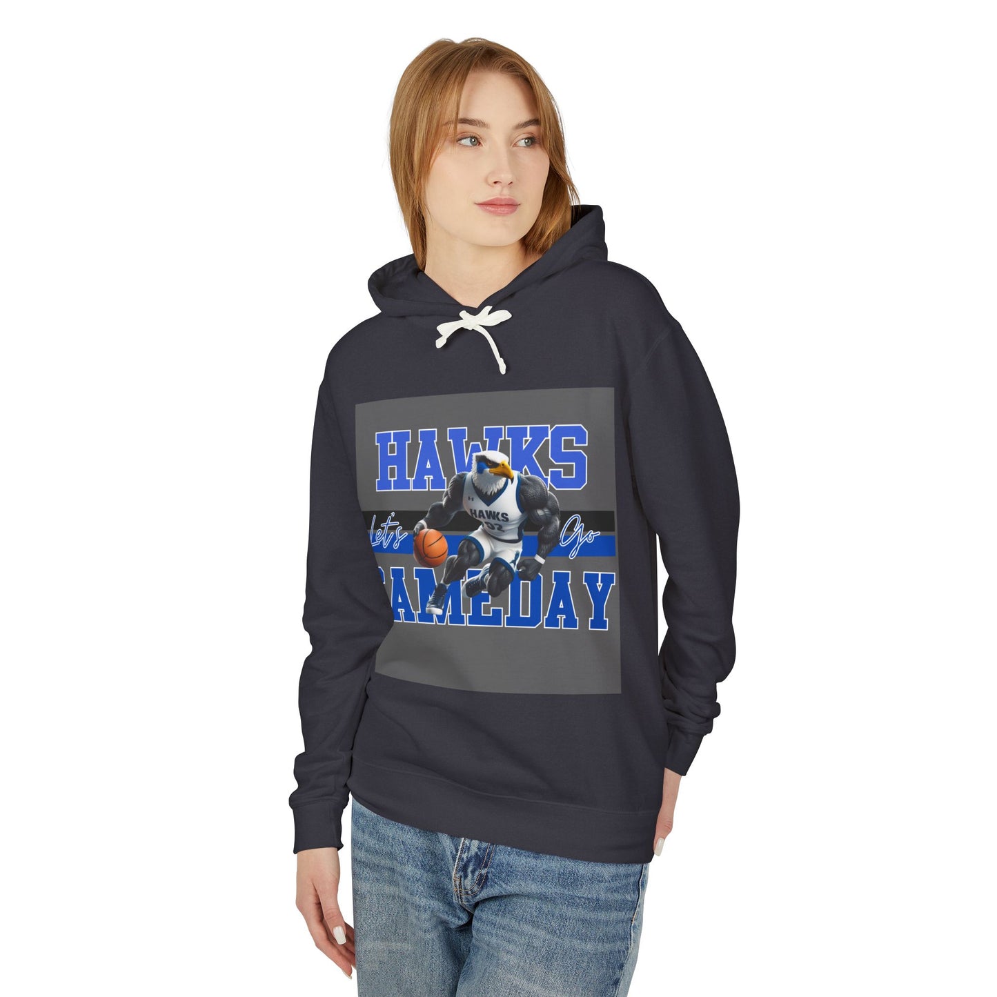 Hebron Hawks Game Day Hoodie - Unisex Lightweight Sweatshirt, Sportswear, Basketball Fan Apparel, Team Spirit, Gameday Outfit, Comfortable Clothing
