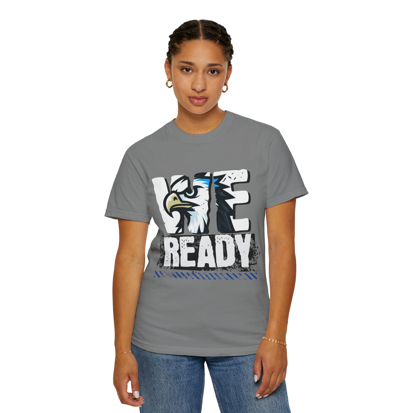 Arbor Creek Unisex Garment-Dyed T-Shirt: 'We Ready' Graphic Tee for Sports Fans, Event Gear, Casual Wear, Gift Idea, Team Spirit
