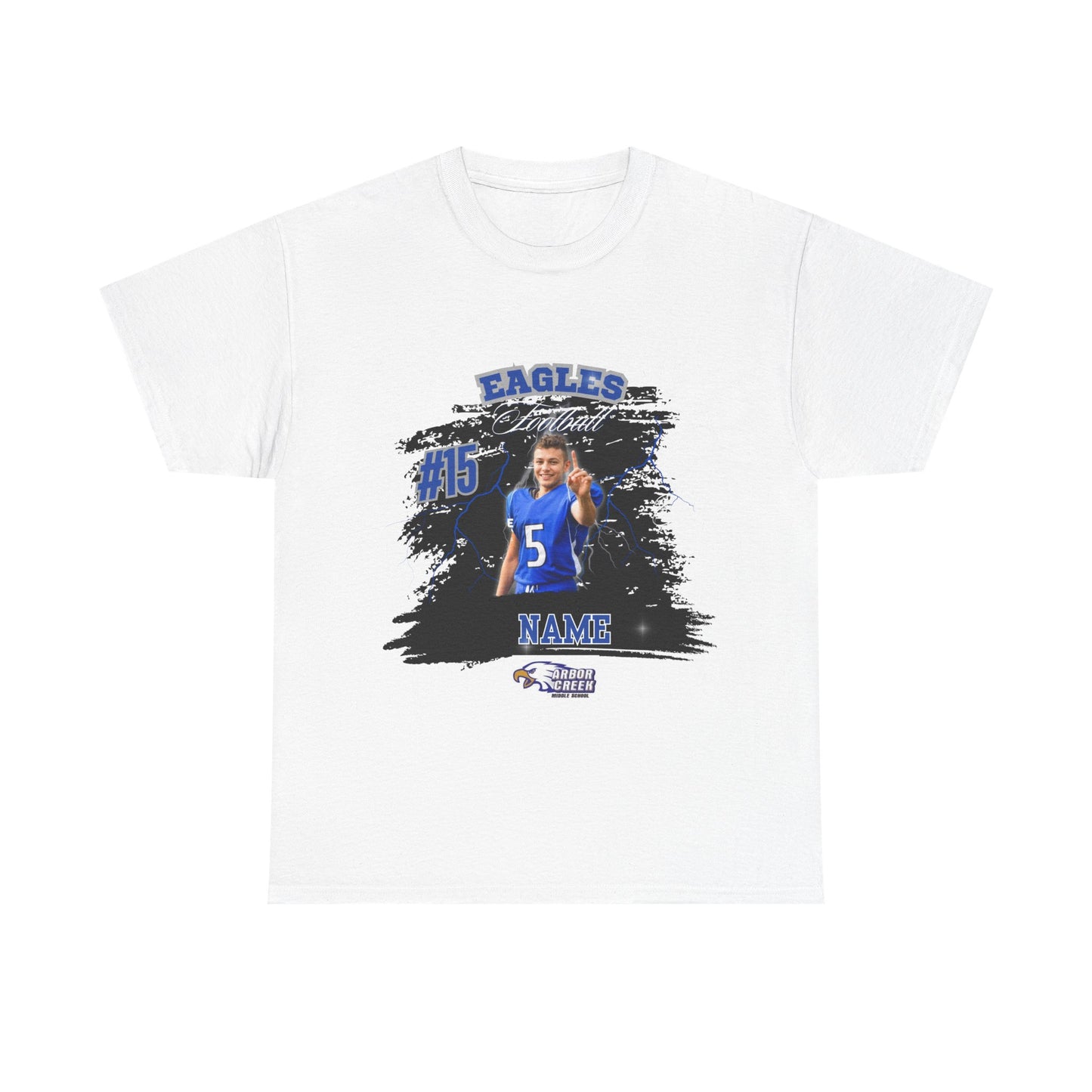 Personalized Arbor Creek Eagles Football Tee, Custom Unisex Cotton T-Shirt, Gift for Sports Fans, Team Spirit Apparel, Game Day Shirt