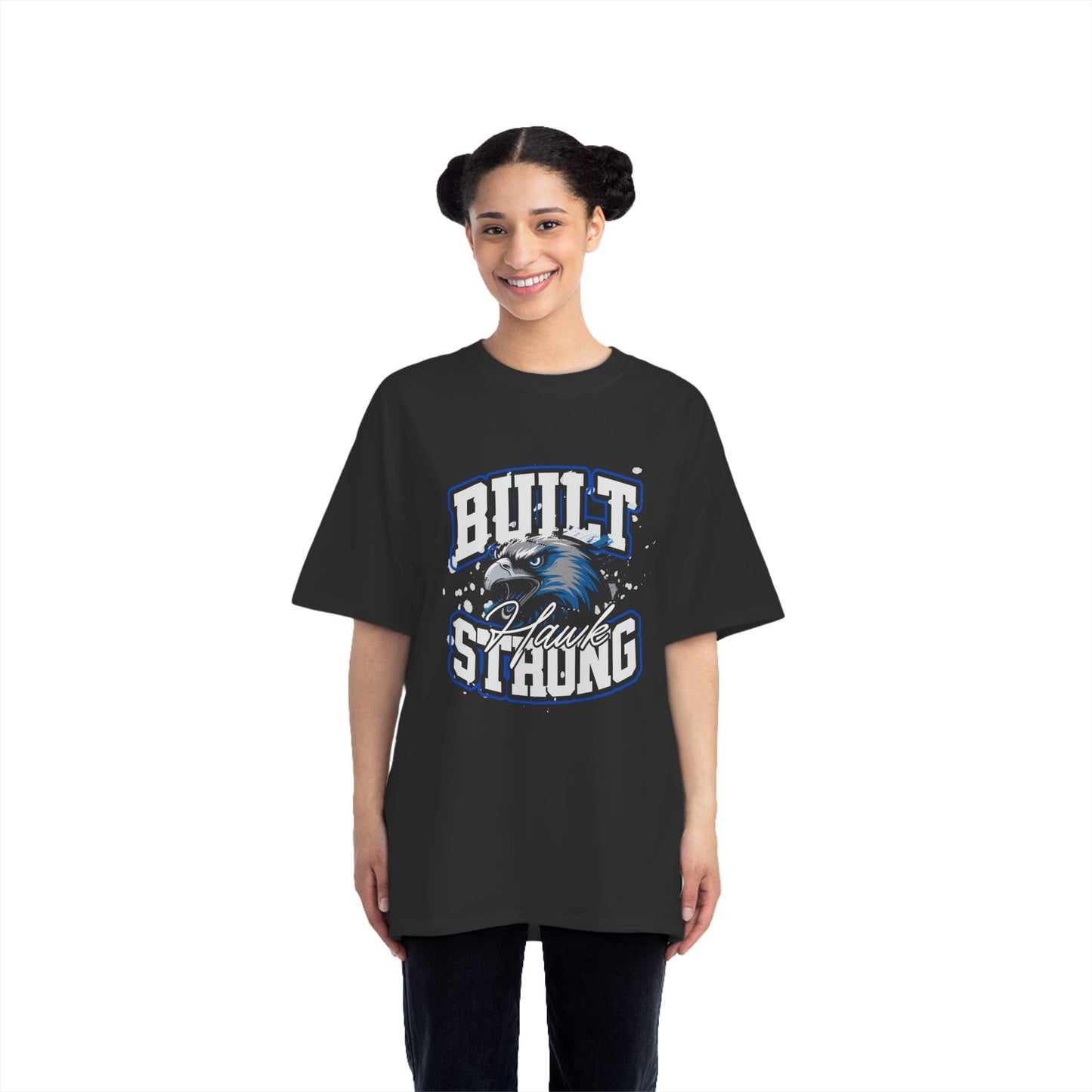 Hebron Hawks Built Strong Graphic T-Shirt, Motivational Tee, Fitness Shirt, Team Apparel, Casual Wear