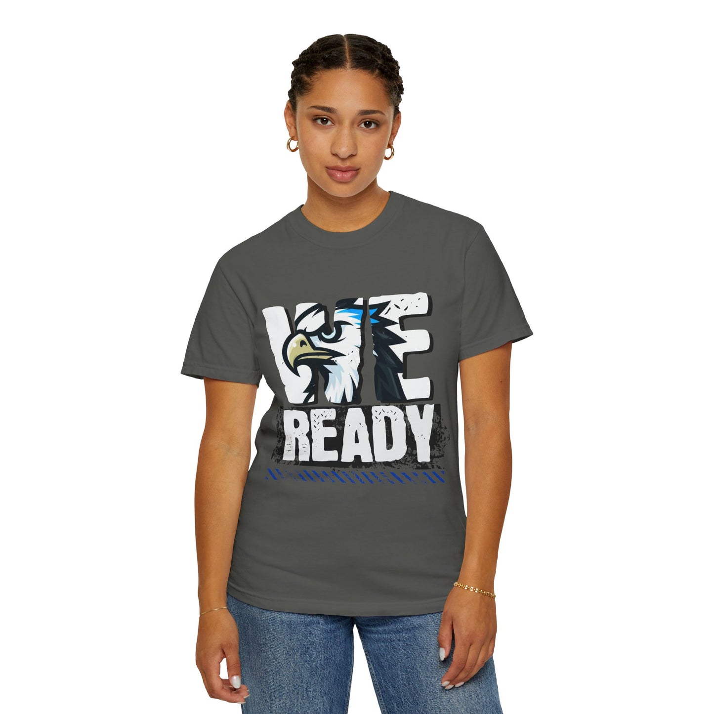 Arbor Creek Unisex Garment-Dyed T-Shirt: 'We Ready' Graphic Tee for Sports Fans, Event Gear, Casual Wear, Gift Idea, Team Spirit