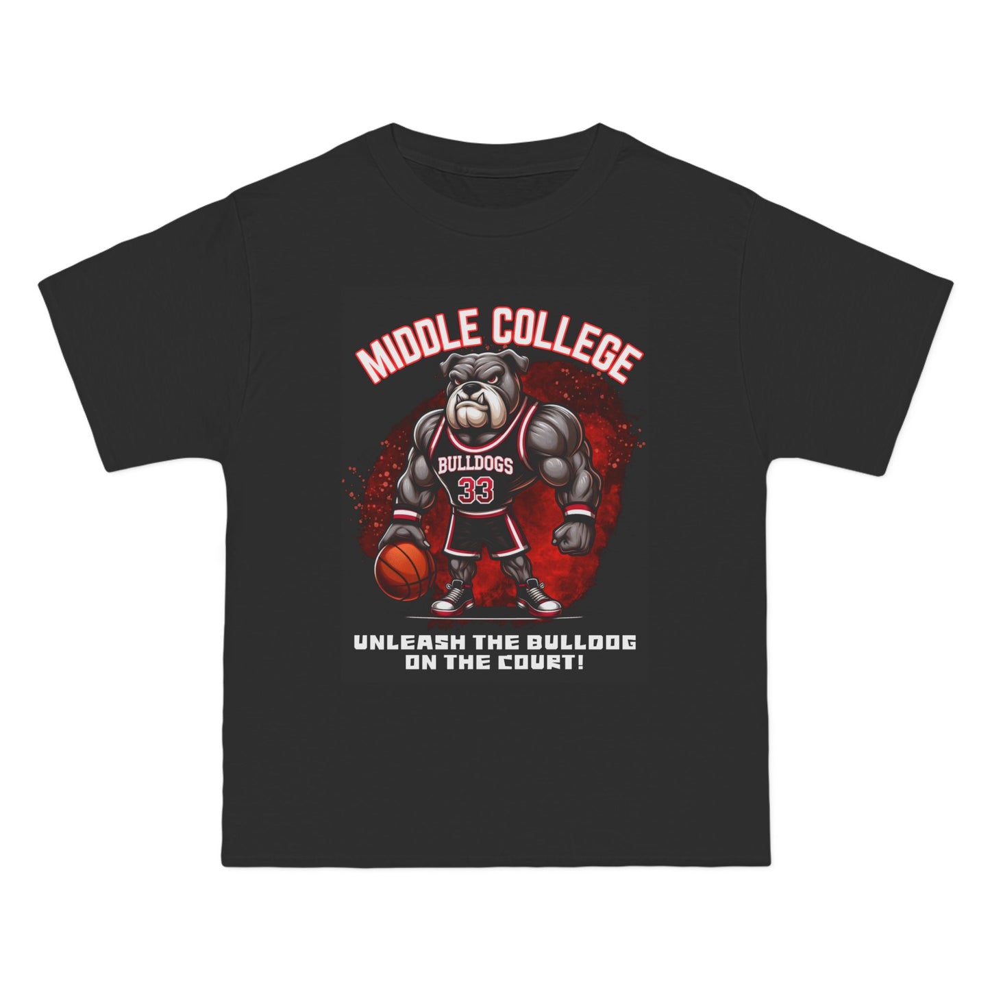 Middle College Bulldog Basketball T-Shirt, Unleash the Bulldog Tee, Sports Fan Apparel, College Team Shirt, Gift for Dog Lovers
