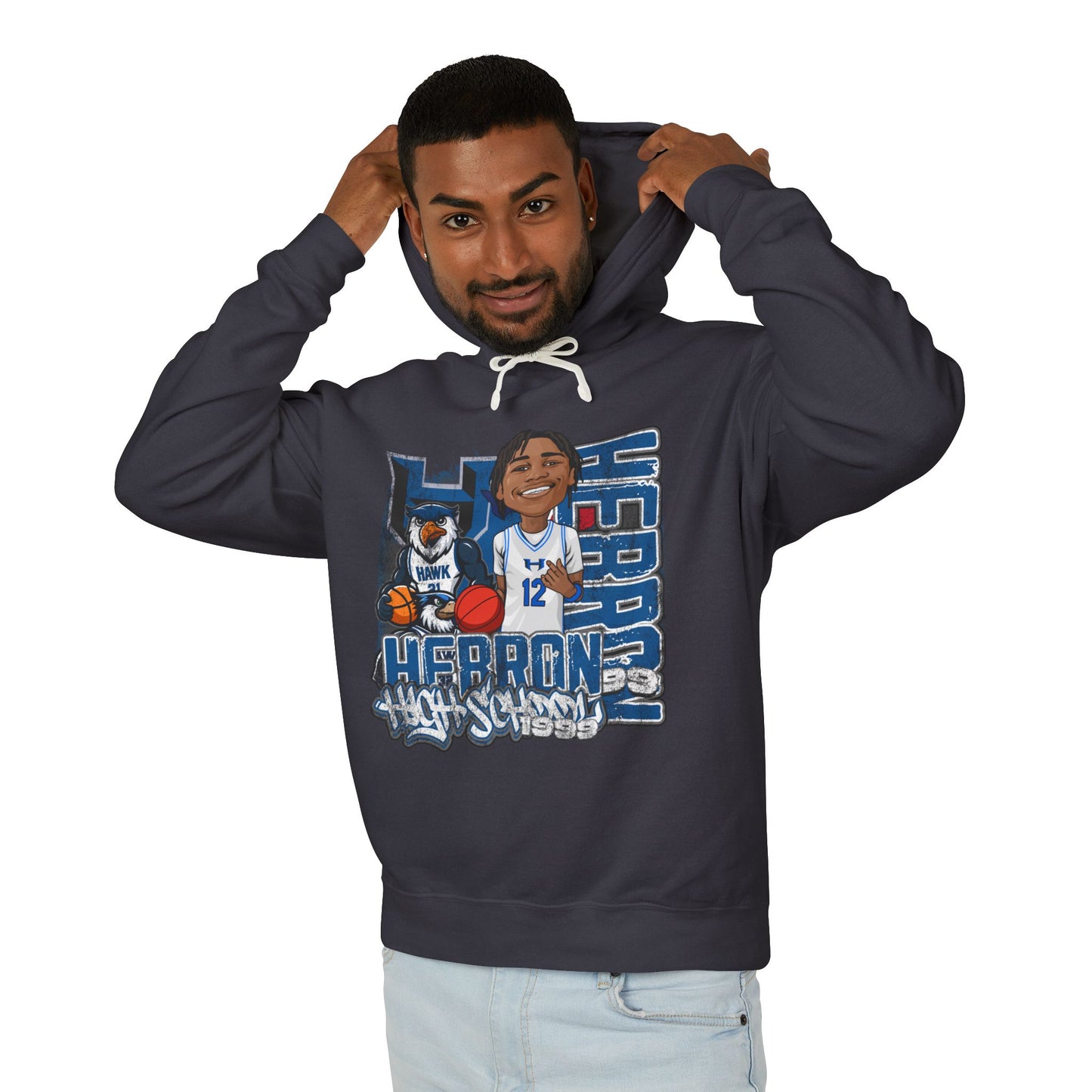 CUSTOM player Hebron High School Unisex Lightweight Hooded Sweatshirt, Casual Hoodie, School Spirit Wear, Trendy Streetwear, Gift for Students, [...]