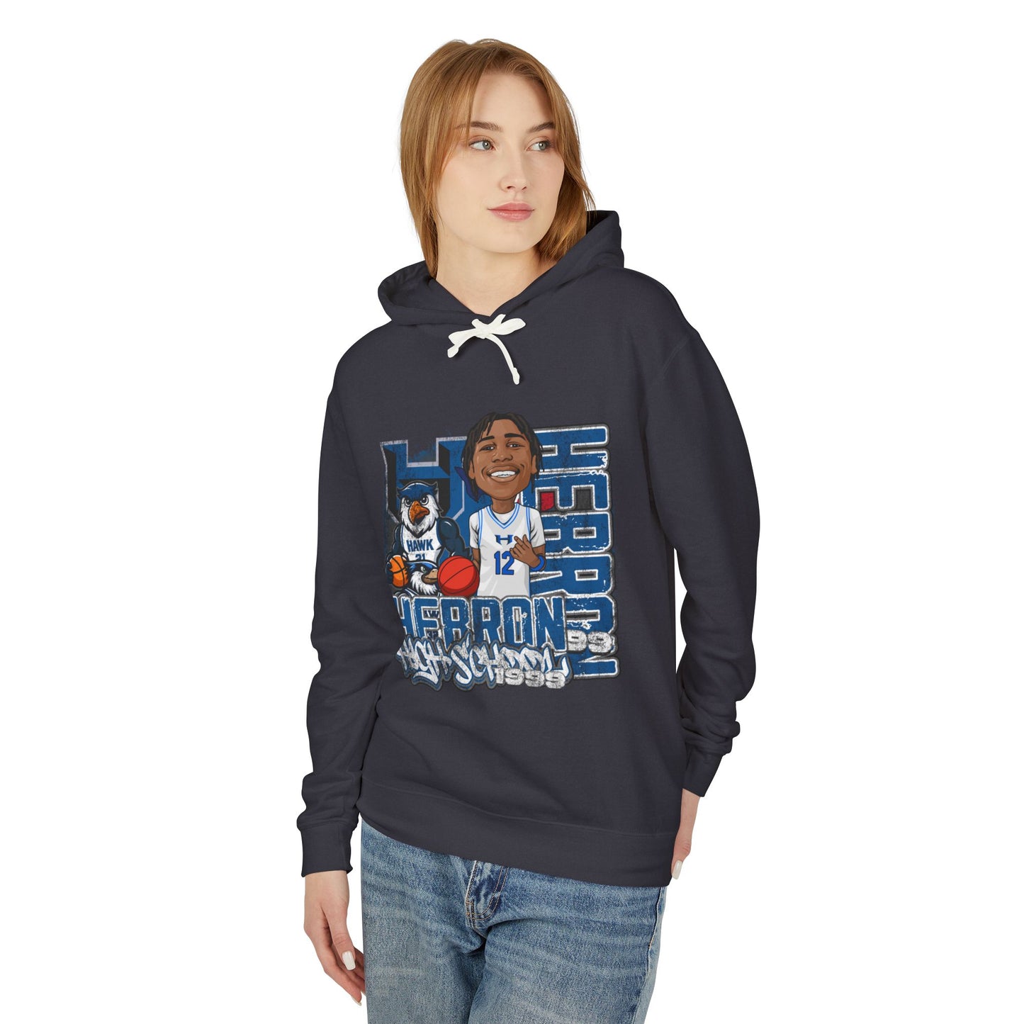 CUSTOM player Hebron High School Unisex Lightweight Hooded Sweatshirt, Casual Hoodie, School Spirit Wear, Trendy Streetwear, Gift for Students, [...]