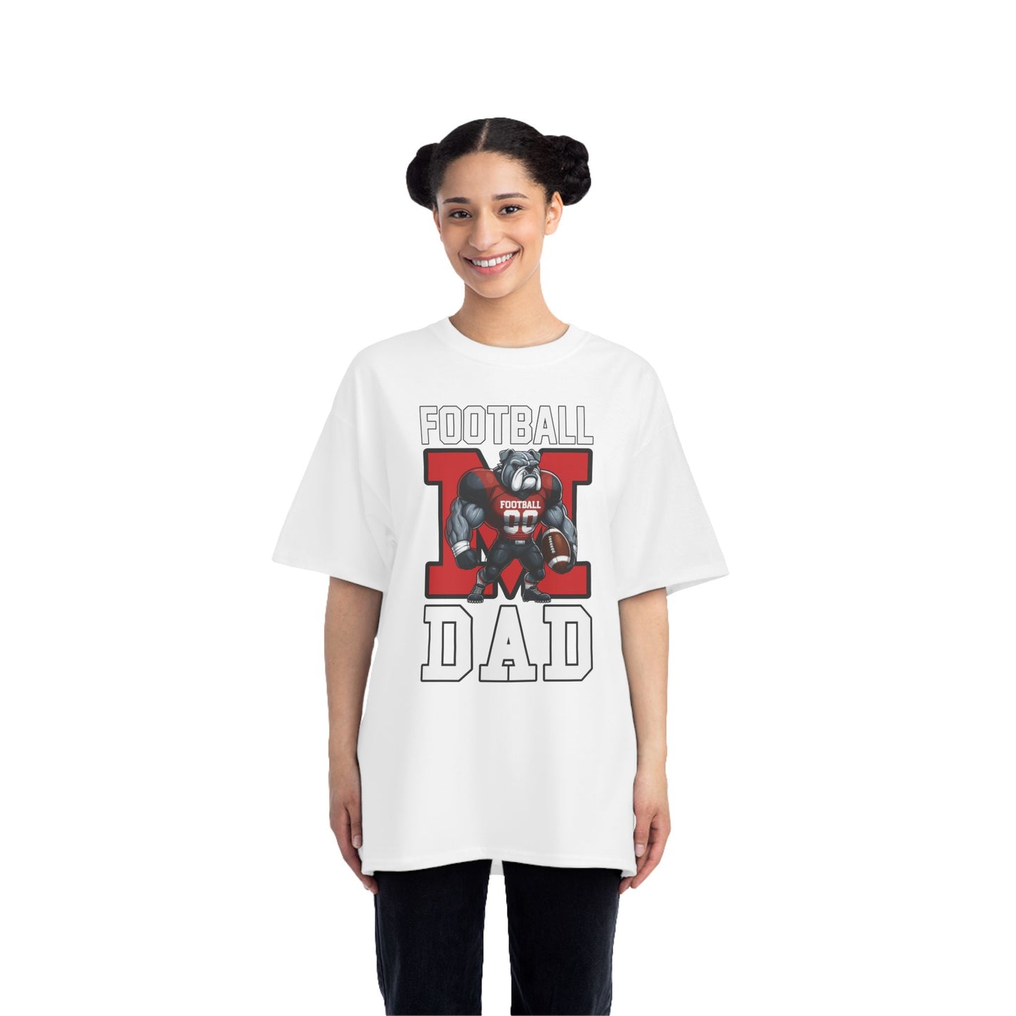 Football Dad Short-Sleeve T-Shirt, Men's Sports Shirt, Gift for Football Lovers, Casual Wear, Game Day Apparel