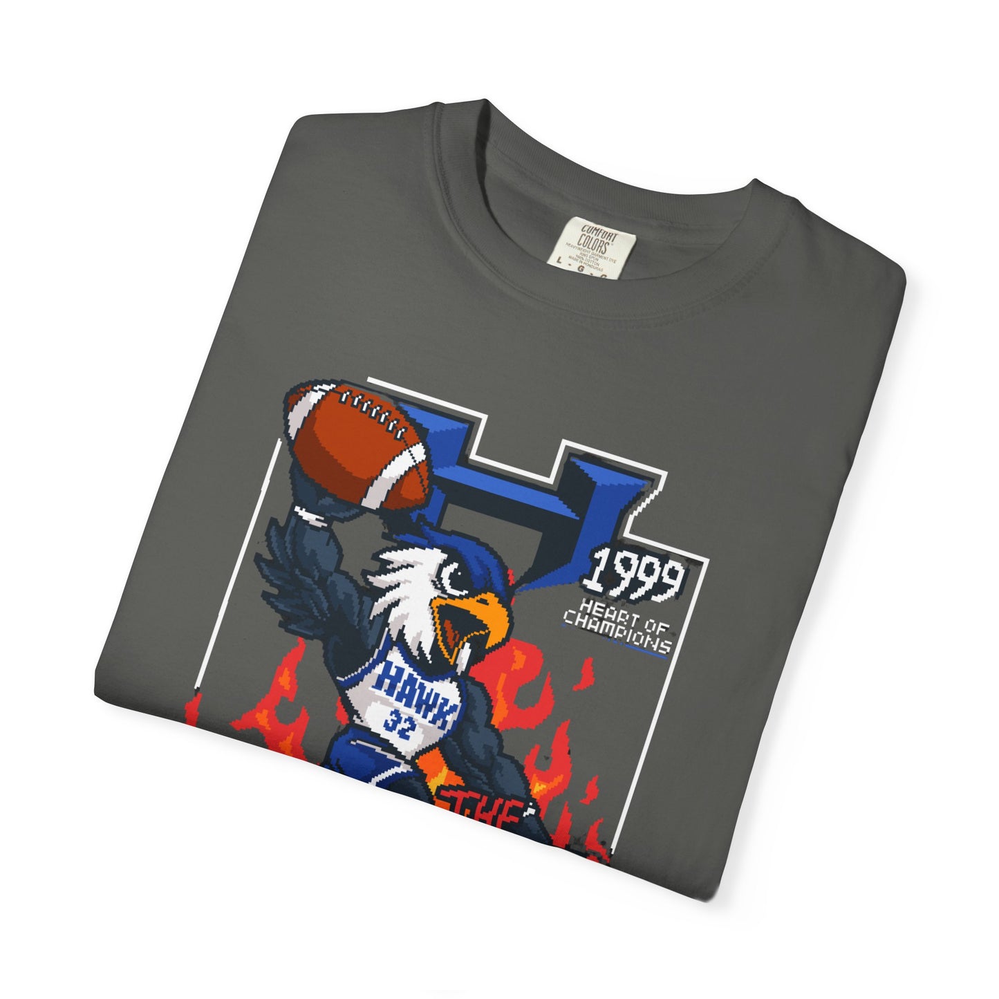 Football Hebron High School Spirit T-Shirt, Unisex Garment-Dyed Apparel for Game Days, Casual Wear, School Events, Unique Gifts