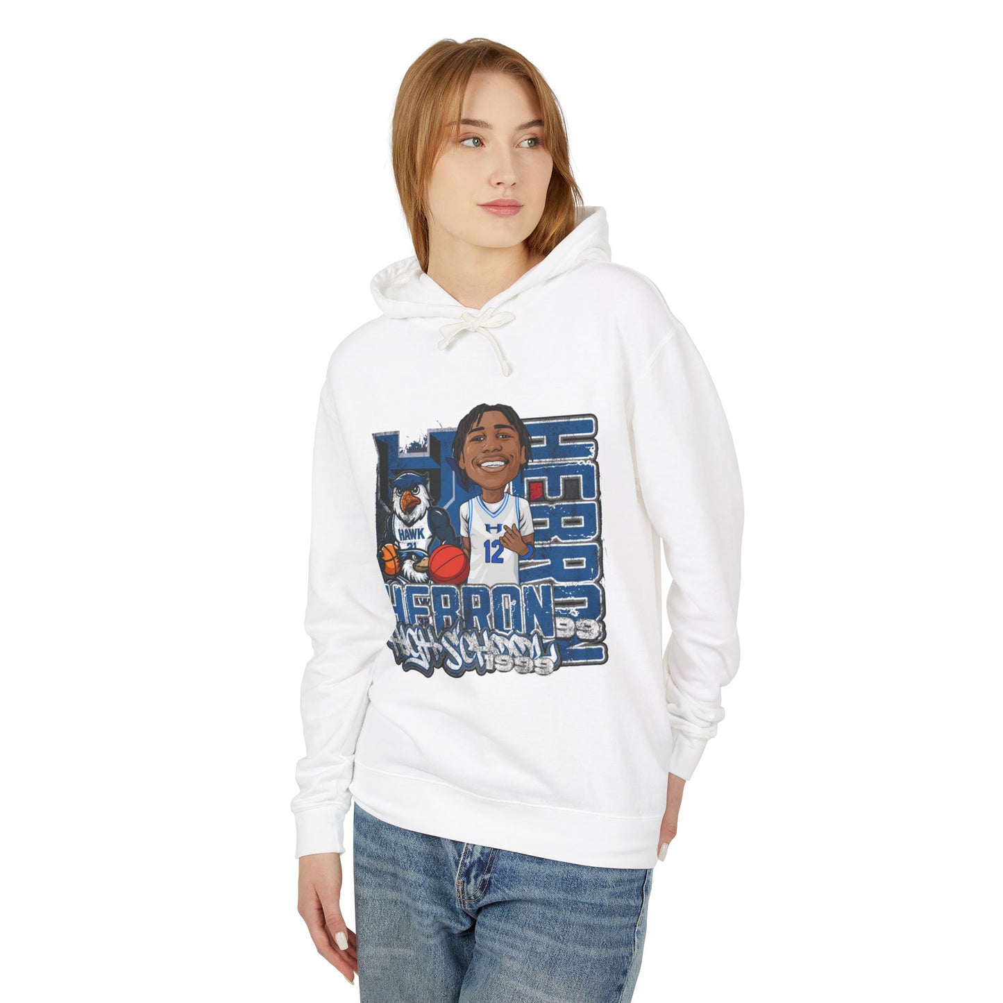 CUSTOM player Hebron High School Unisex Lightweight Hooded Sweatshirt, Casual Hoodie, School Spirit Wear, Trendy Streetwear, Gift for Students, [...]