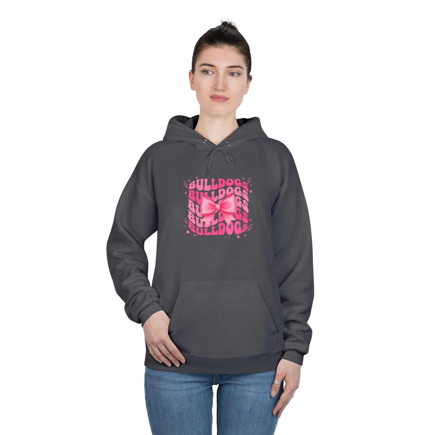 Bulldogs Pink Bow Hoodie