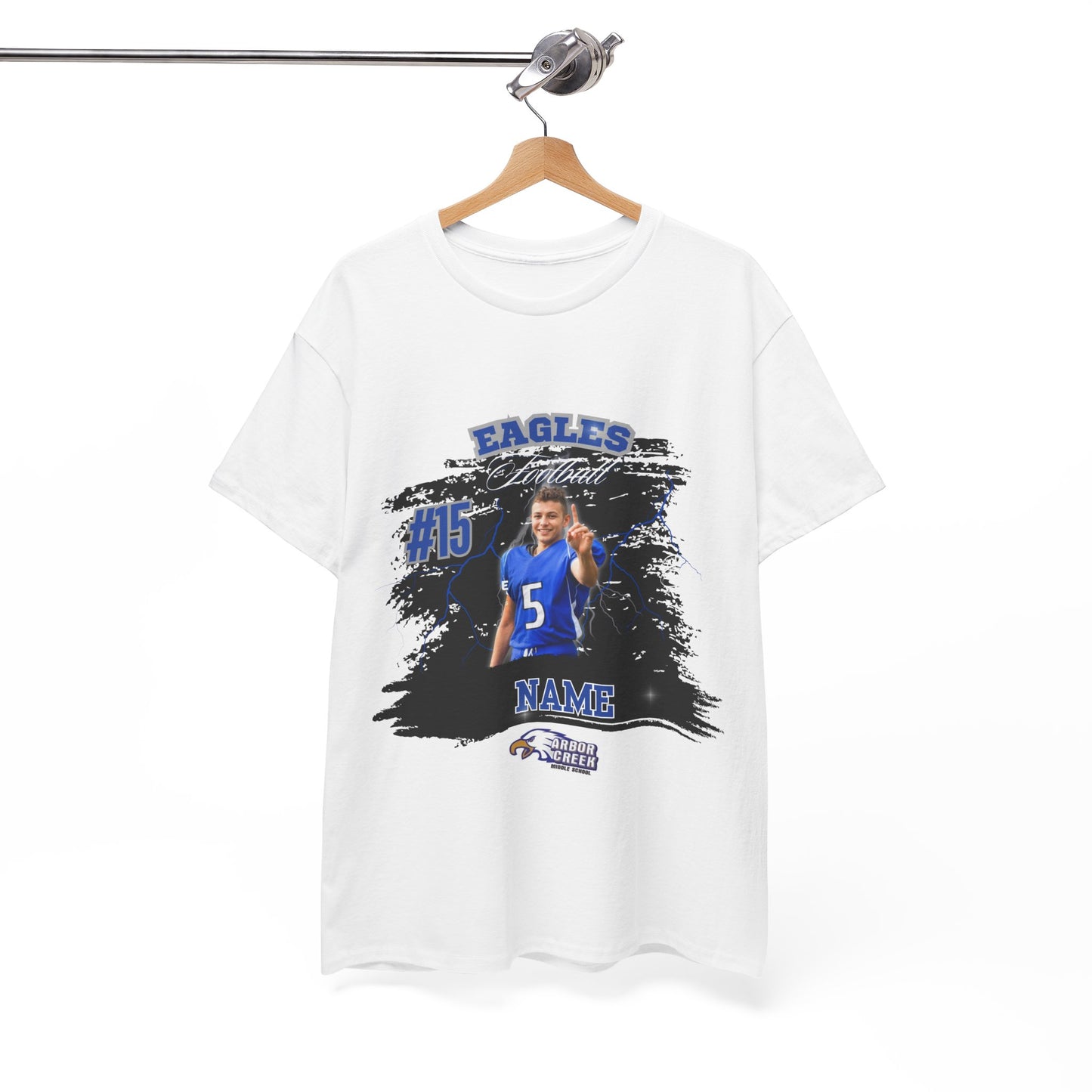 Personalized Arbor Creek Eagles Football Tee, Custom Unisex Cotton T-Shirt, Gift for Sports Fans, Team Spirit Apparel, Game Day Shirt