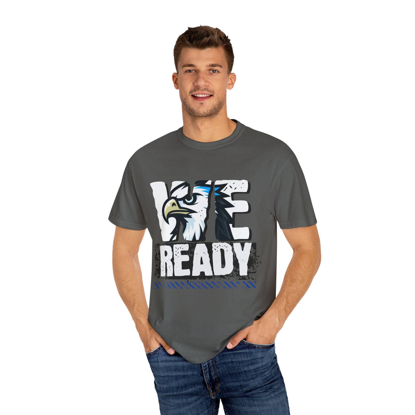 Arbor Creek Unisex Garment-Dyed T-Shirt: 'We Ready' Graphic Tee for Sports Fans, Event Gear, Casual Wear, Gift Idea, Team Spirit