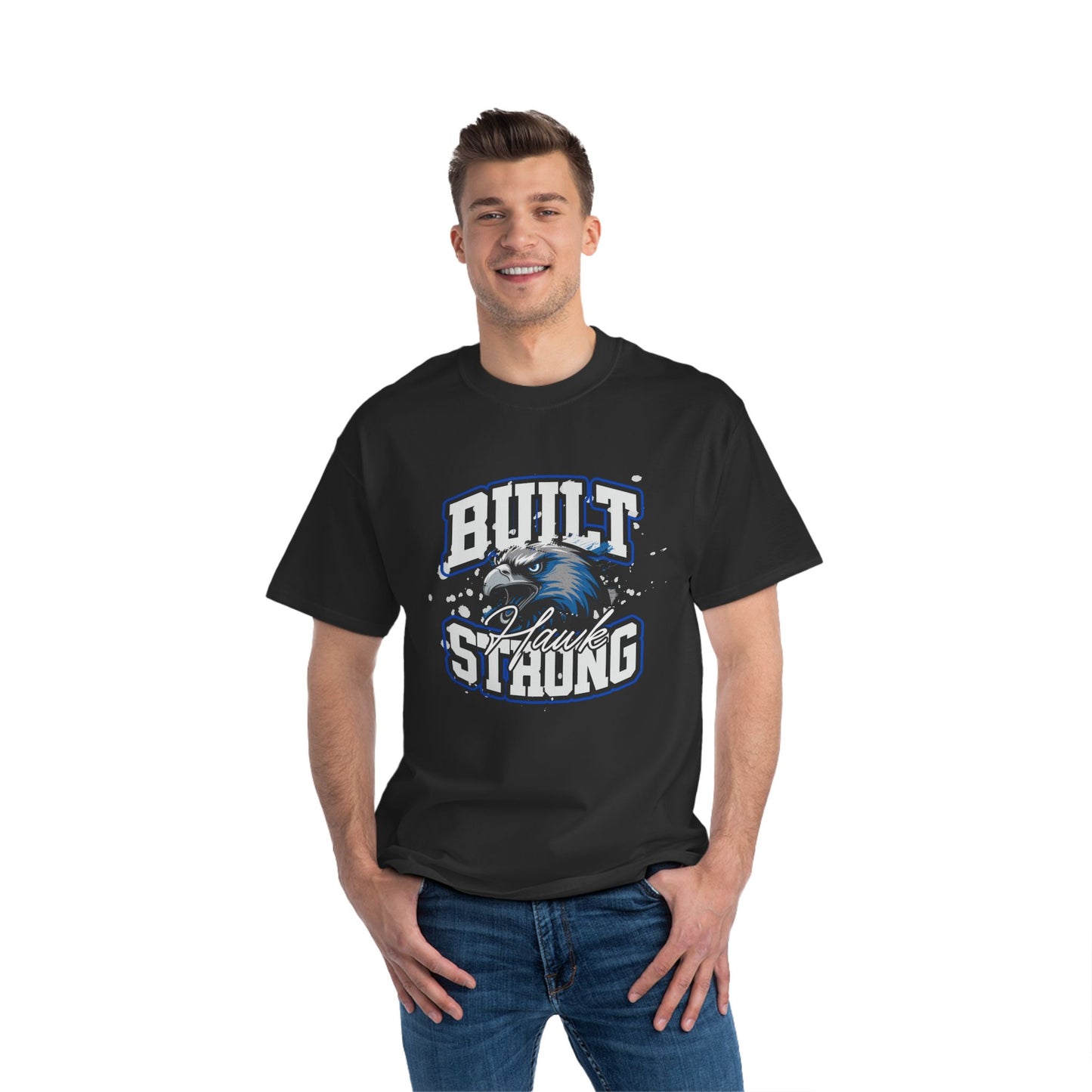 Hebron Hawks Built Strong Graphic T-Shirt, Motivational Tee, Fitness Shirt, Team Apparel, Casual Wear