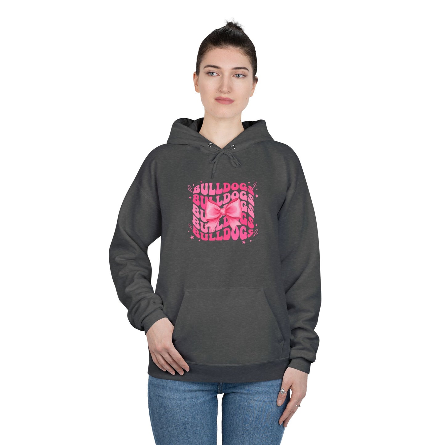 Bulldogs Pink Bow Hoodie